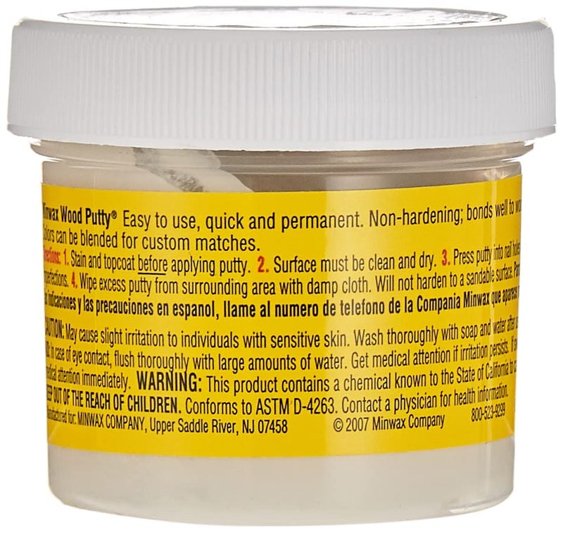 Minwax 3.8 oz Minwax 900 White Wood Putty Oil-Based Non-Hardening - Image 2
