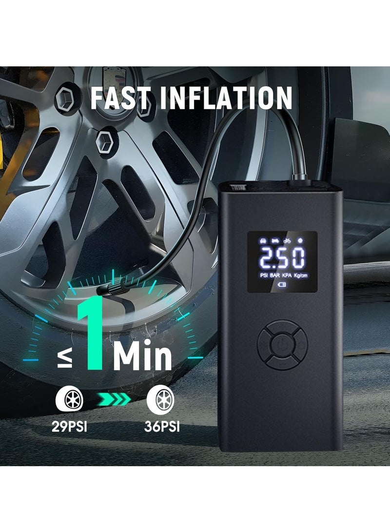 Flash Hawk Tire Inflator Portable Air Compressor, Auto Air Compressor with Tire Pressure Gauge (150psi), Portable Air Compressor DC 12V Air Pump for Cars Tires, Bicycle, Moto, Ball, SOS lighting - Image 5