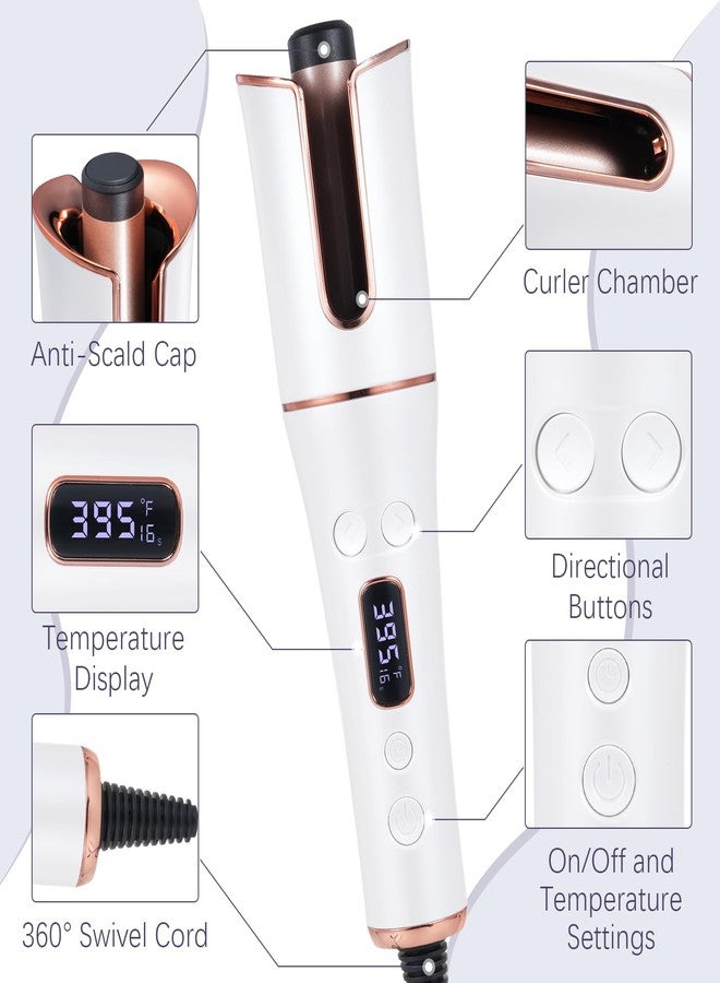Cornesty Automatic Hair Curler Cordless & Portable Curling Wand Rechargeable Auto Hair Curler with Multiple Temperature Settings & LCD Screen Woman Hair Styling Tool - Image 3