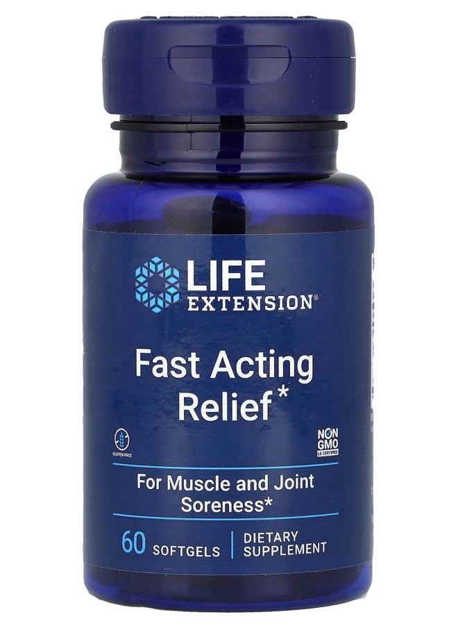 Life Extension Fast Acting Relief 60 Softgels 
