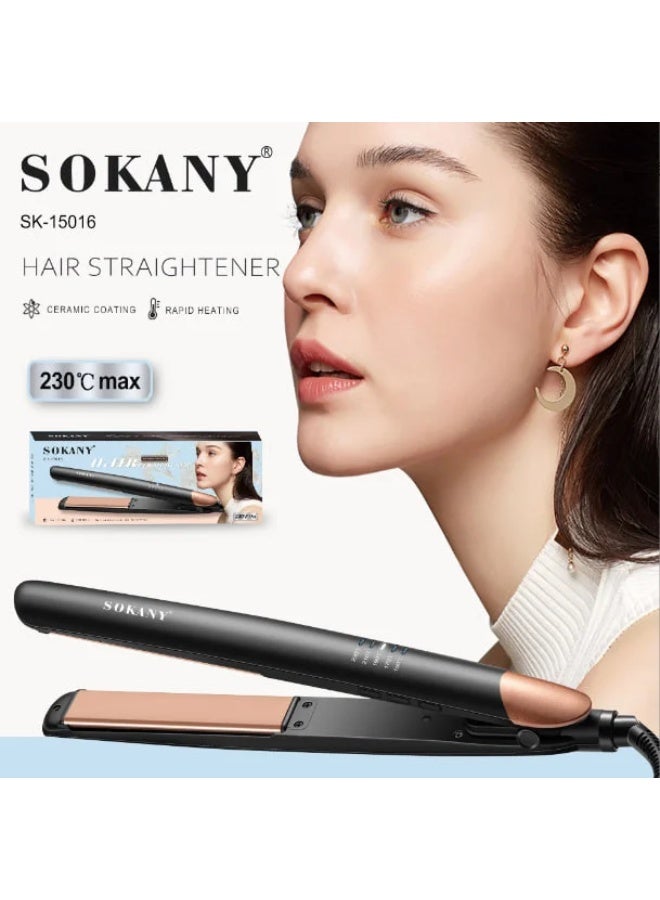 sokany Professional Hair Straightener Sokany SK-15016 with Ceramic Plates - 5 Temp Levels up to 230°C - Image 2