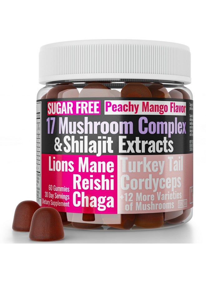 SHIZAM ج gummies مركب فطر شيلجيت خالي من السكر، مستخلص الفطر مع فطر ذيل الديك، فطر ريشي، فطر كورديسيبس، فطر شيتاكي، فطر تشاجا، فطر مايتاكي، صبغة فطر ليوزمان، مسحوق شاي، كبسولات مكملات عضوية - Image 1