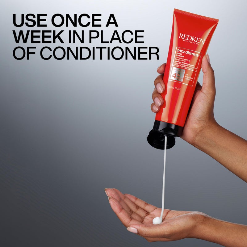 REDKEN ماسك ريدكن خالي من الكبريتات لتقليل التجاعيد - علاج تنعيم مكثف للشعر الجامح - ماسك شعر مرطب للغاية - Image 4