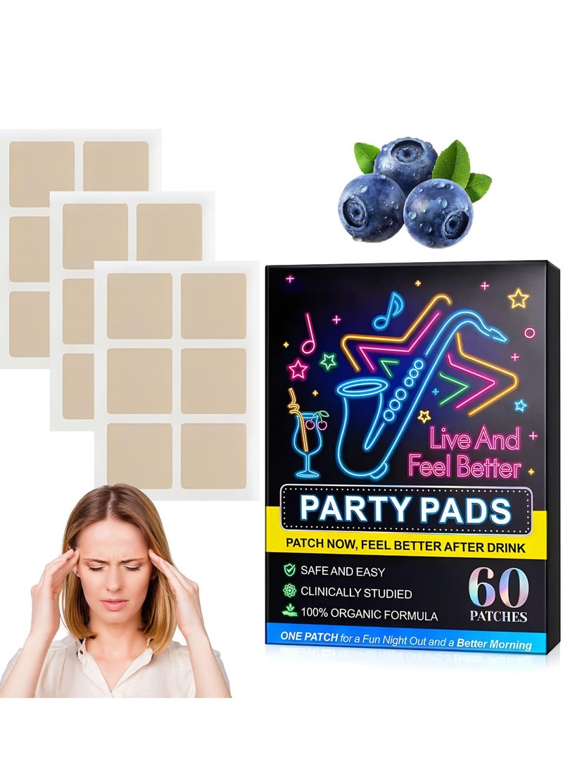 SYOSI Party Recovery Patches, 60 Pack Wake Up Patches Long Last 12 Hours for a Better Morning, Relief After a Party Patches, Refreshed & Enjoy Unforgettable Night  - Image 1