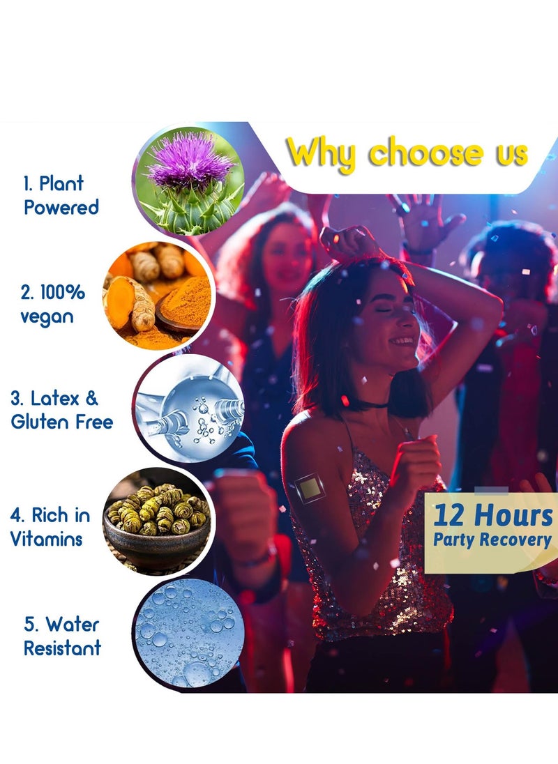 SYOSI Party Recovery Patches, 60 Pack Wake Up Patches Long Last 12 Hours for a Better Morning, Relief After a Party Patches, Refreshed & Enjoy Unforgettable Night  - Image 2