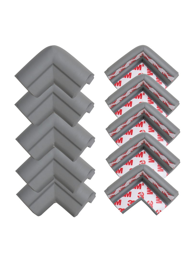 BAYBEE Baybee 10 PCs Baby Safety Corner Guards, Baby Proofing Corner Guards - 3mm Pre-Taped Corner Protectors -Child Safety Edge Cushion Guards for Sharp Edges Protector of Furniture Grey  - Image 1