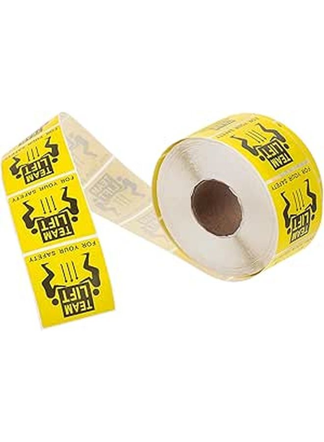 Heavy Object Warning Stickers 50X50Mm 1000 Labels Roll for Shipping Boxes Moving and Handling - Image 1