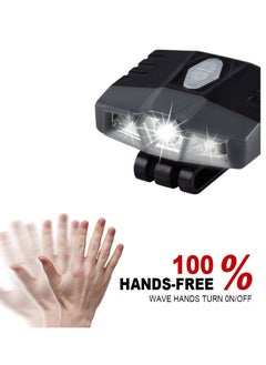 Excefore Ultra Bright Mini Hands Free LED Clip on Cap Light - Rechargeable Waterproof Hat Light Flashlight Headlamp for Fishing Camping Hand Work Baseball Caps(Black)  - Image 4