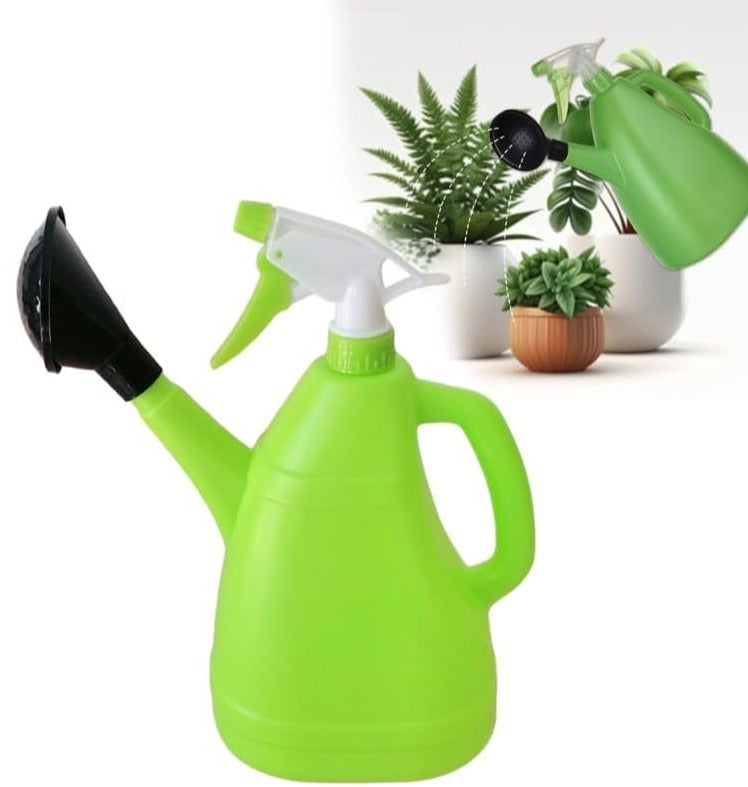 2 in 1 Sprinkling Manually Gardening Tools Watering Can Plant Water Sprayers Flower Irrigation Spray Water Bottle 2L (Green) - Image 2
