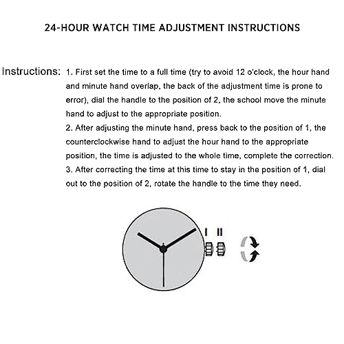 BOFAN 24 Hour Business Watches for Men Swiss Quartz Movement Waterproof Wrist Watch with Soft and Comfortable Genuine Strap(Silver Black). - Image 2