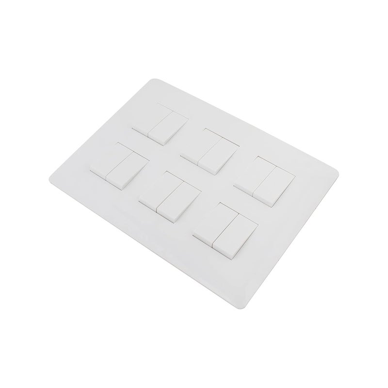 Wipro Northwest Venia Switch Combo of 12M Plate 6A Switch x12t White Kit 15 - Image 5