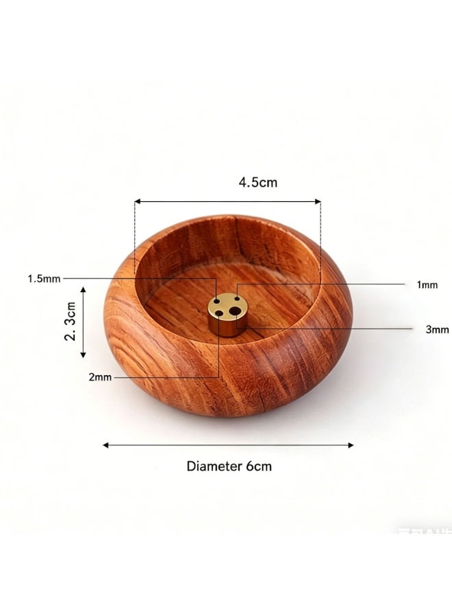 Wooden Incense Holder with Removable Brass Multi-Hole Insert, Portable Wooden Incense Burner for Sticks, Aromatherapy Incense Stick Burner for Spa, Yoga, Minimalist Home , Meditation Decor - Image 5