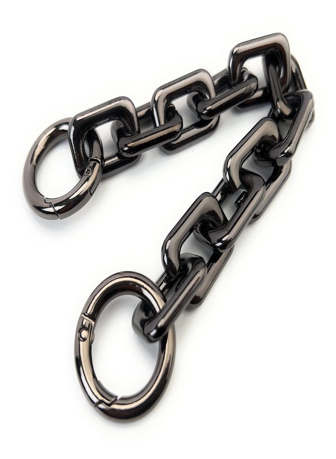 VersaKits Heavy Chunky Link Chain Strap Purse Handbag Top Handle Shoulder Straps Accessories Decoration Chain Strap Extender Charms Replacement(8.26'' Gunmetal Black) - Image 1