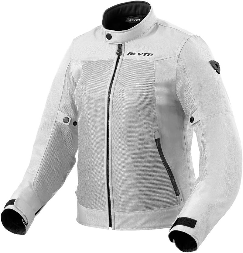 Rev'It! Ladies Eclipse 2 Metropolitan Motorcycle Jacket - Silver - Size 44 - Image 1