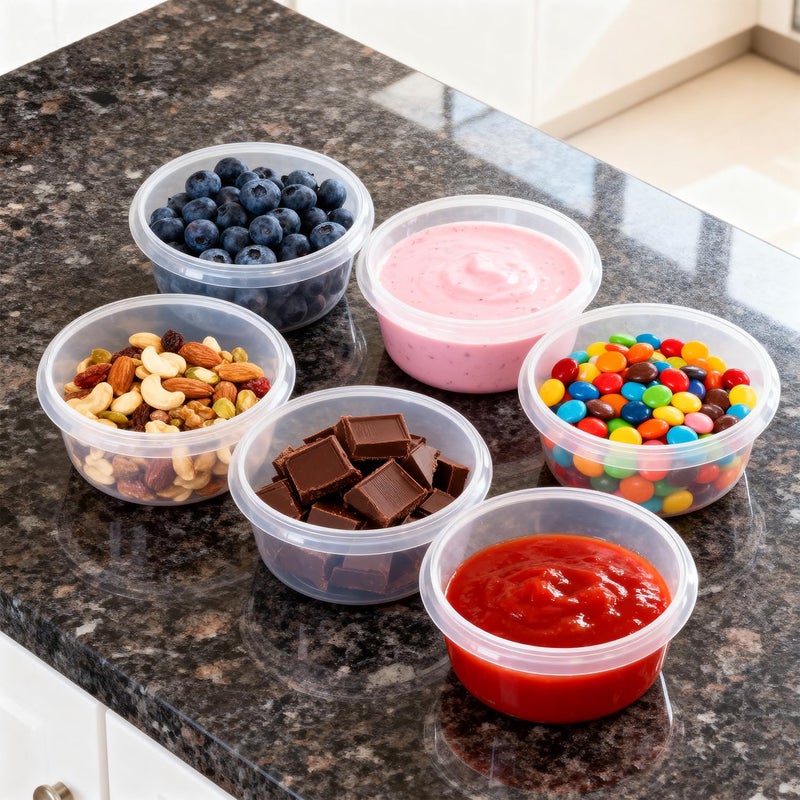 Hotbird 6 Pack Reusable Snack Containers with Lids 8 oz for Kids Toddler Adults,Overnight Oats Salad Food Storage Containers BPA Free Pp Food Grade - Image 2