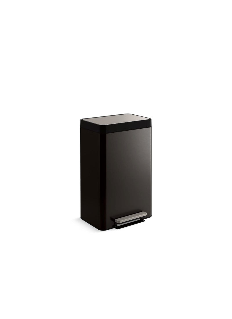 Kohler Kohler K20956BST Dual Compartment Step Trash Can Liner Black Stainless 