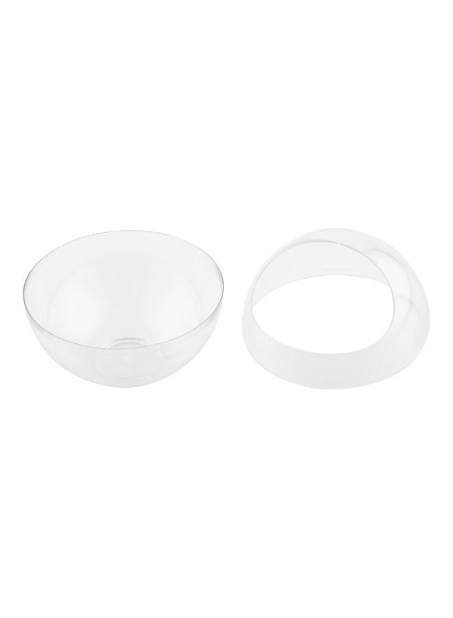 Restaurantware 3 Ounce Dessert Cups, 100 Sphere Shaped Tasting Cups - 2-Piece Design, Dome Lid With Opening Included, Clear Plastic Appetizer Containers, For Samples And Snacks, Reprocessable - Image 1
