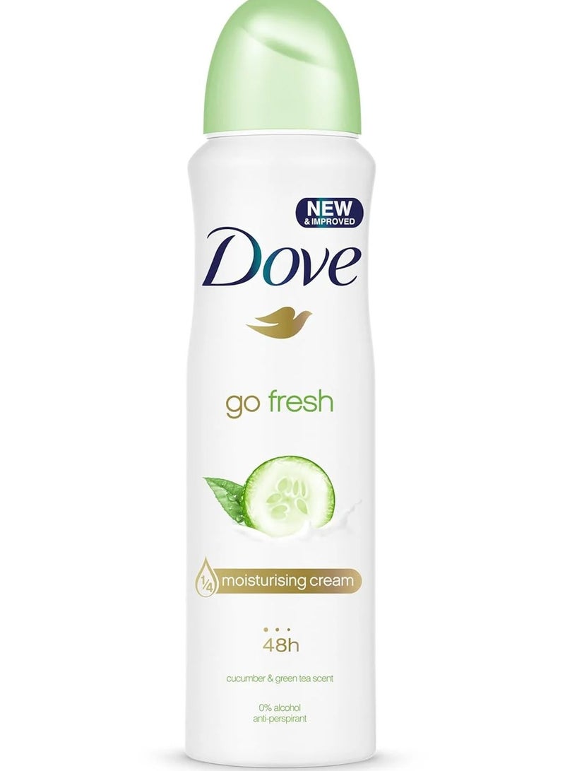 Dove Dove Go Fresh Cucumber Aerosol &Green Tea Scent Spray 250 Ml 