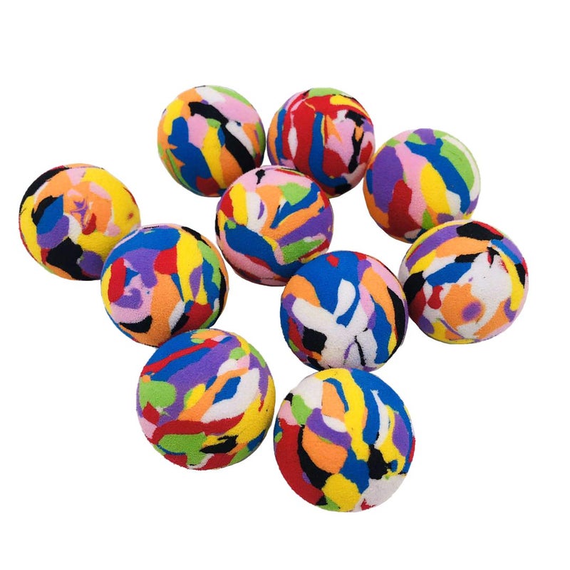PET SHOW 10pcs Pack Cats Interactive Toys Balls for Indoor Cat 35mm Camouflage Soft EVA Foam Ball for Kitten Chase Playing Toy for Small Dogs Animals Puppies - Image 2