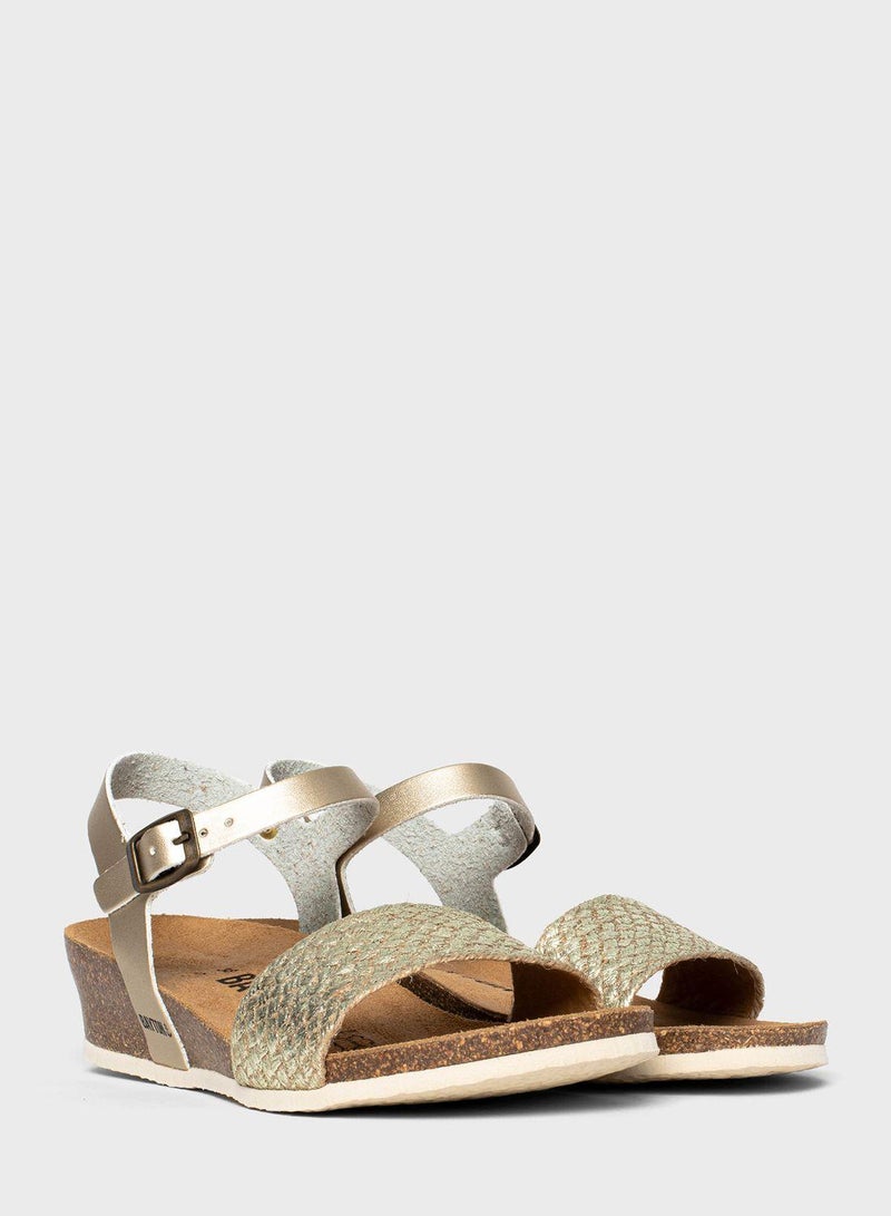 BAYTON Leganes Strappy Mid Heel Wedges  - Image 5