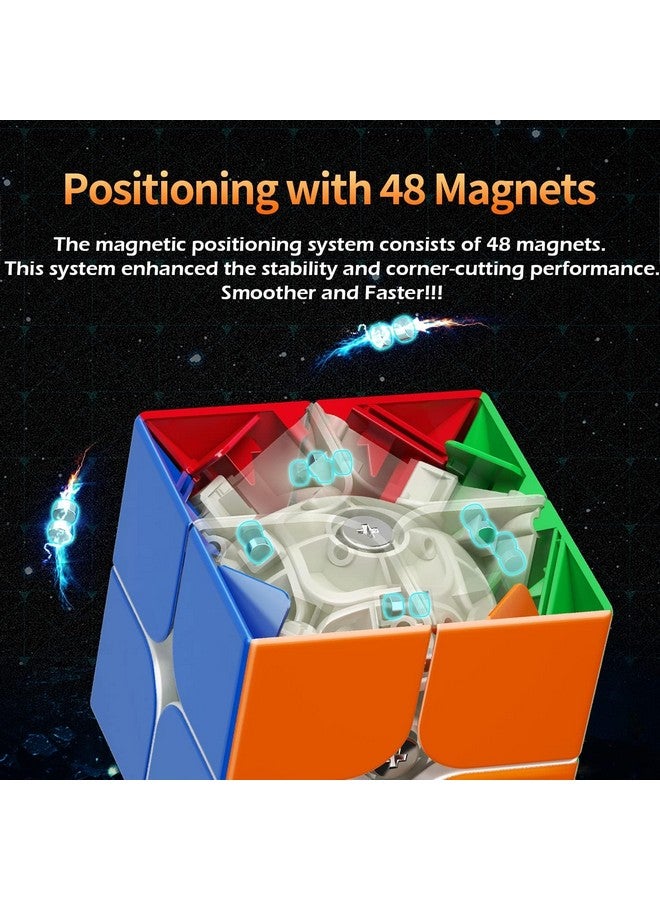 Cubelelo Drift 2M 2X2 Magnetic Stickerless Speedcube | Premium Multicolor Puzzle Cube For Kids & Adults | Ideal For Speedcubing, Brainstorming, And Mental Development | (Smooth & Fast Turns)  - Image 4