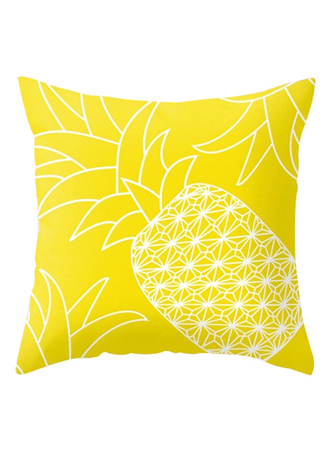 Pineapple Throw Pillow Cover Yellow 45x45centimeter