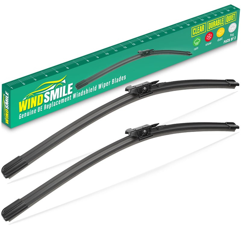 WINDSMILE 22" 20" Windshield Wiper Blades Replacement for Lincoln MKZ 2013-2020 / Ford Mustang 2010-2023 Original Factory Quality Front Wipers Blade Set for My Car - (Pack of 2) - Image 1