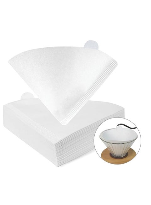 100 Piece Coffee Paper Filter V60 Size 02 White