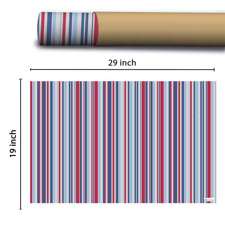 Dovetail Candy Cane Gift Wrapping Paper Sheet Pack of 6 - Image 2