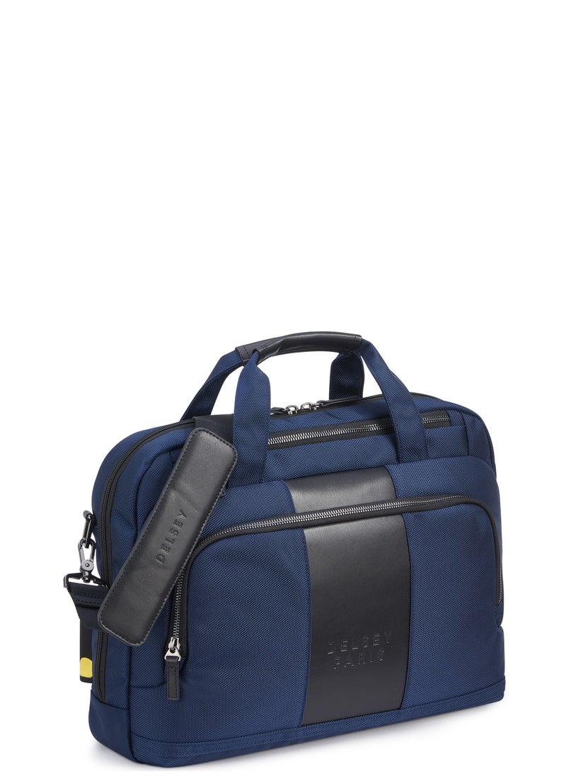 DELSEY Paris - Wagram 1 Comparment Satchel Breifecase 15.6 inch Navy Blue - 00119916002 - Image 1