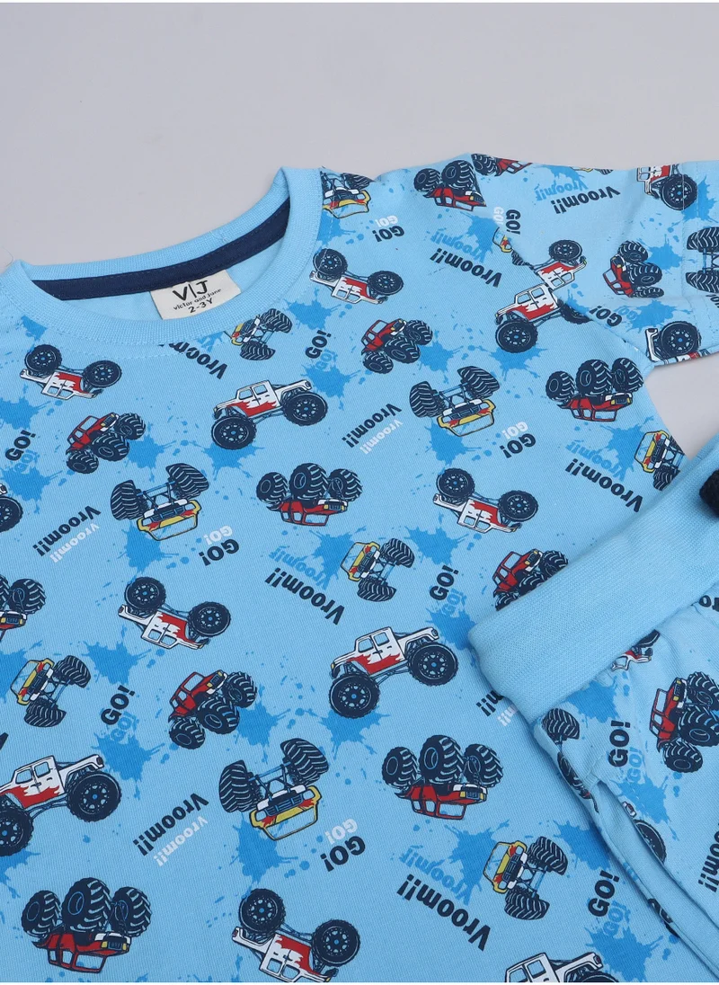 victor and jane Victor and Jane - All-Over Printed T-shirt and Shorts Pyjama Set