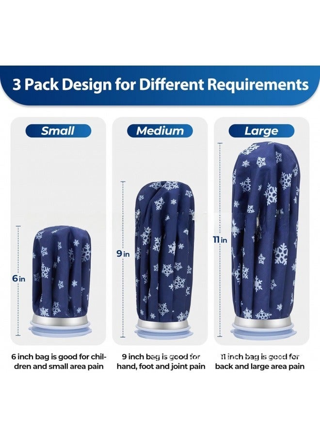 Professional Reusable Ice Pack for Instant Pain Relief - Hot & Cold Therapy with 3 Sizes (6"/9"/11")with Elastic Wrap , Leak-Proof Design for Home,Travel Use,Sports Injuries, Migraines & Menstrual Cramps - Image 3