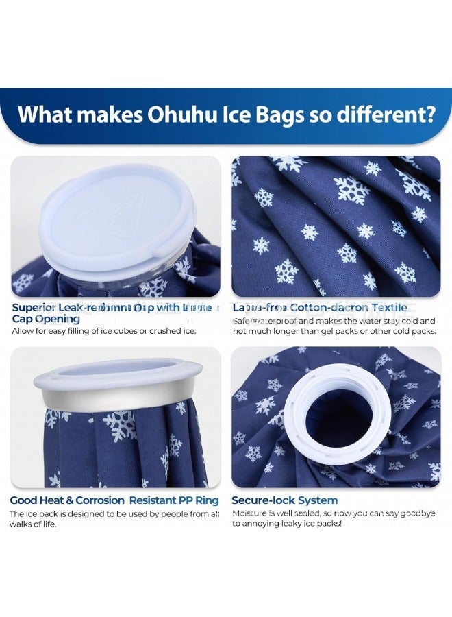 Professional Reusable Ice Pack for Instant Pain Relief - Hot & Cold Therapy with 3 Sizes (6"/9"/11")with Elastic Wrap , Leak-Proof Design for Home,Travel Use,Sports Injuries, Migraines & Menstrual Cramps - Image 4