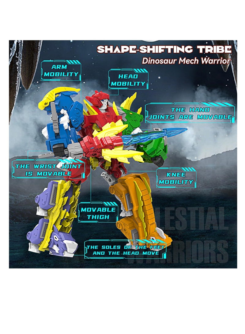 Dinosaur Combined Robot Toys, 6-in-1 Deformation Robot, Take Apart Robot Figures, Disassembly Toys for Boys & Girls Age 6+, Birthday Gifts, Graduation Gifts, School Gifts  - Image 2