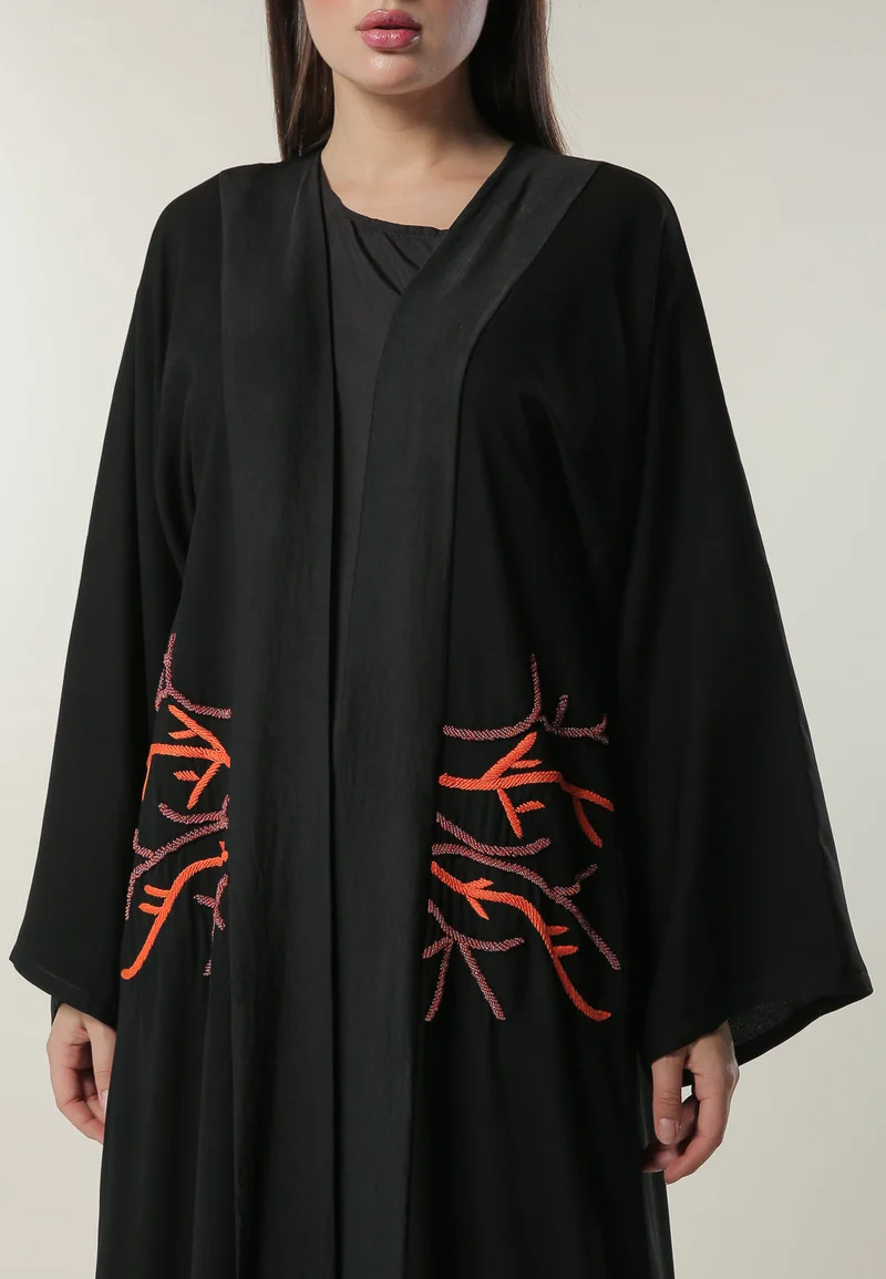 Moistreet  Embroidered Embellished Casual Abaya for Women | Best Price UAE