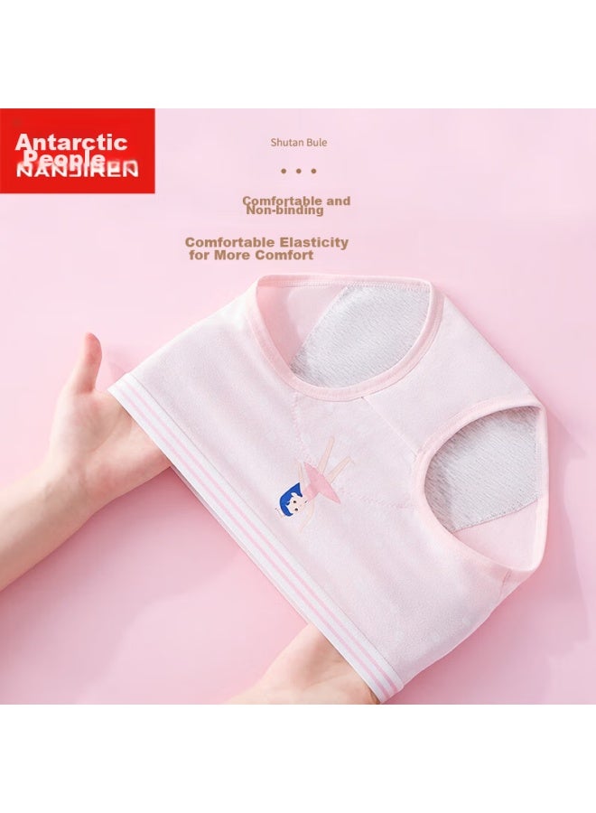 Nanjiren Nanjiren Children's Underwear, Girls' 5a Cotton Menstrual Period Underwear, Middle School Students' Puberty Triangle Panties, Four-pack, Size 160  - Image 4