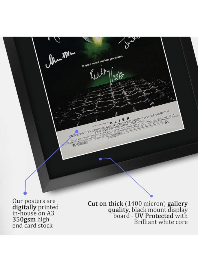 HWC Trading HWC Trading Alien Sigourney Weaver 16 x 12 inch Framed Gifts Printed Poster Signed Autograph Picture for Movie Memorabilia Fans - 16" x 12" Framed  - Image 4