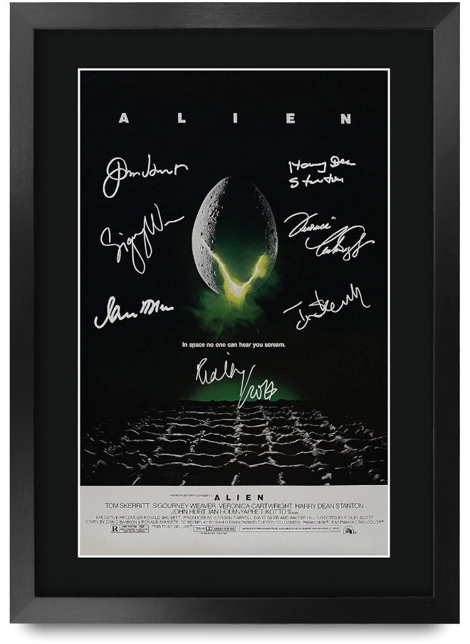 HWC Trading HWC Trading Alien Sigourney Weaver 16 x 12 inch Framed Gifts Printed Poster Signed Autograph Picture for Movie Memorabilia Fans - 16" x 12" Framed  - Image 1