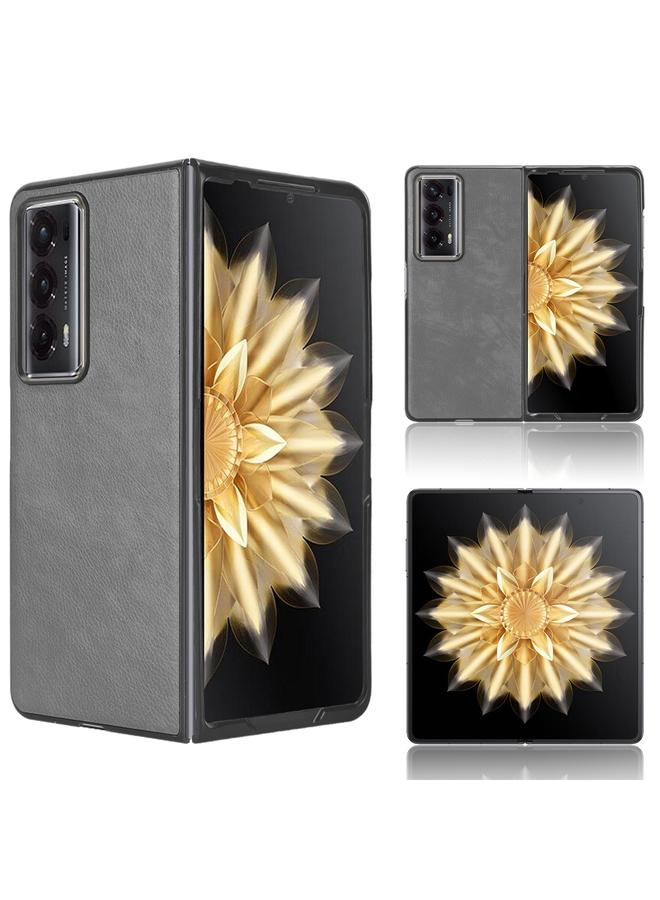 زبون جراب هاتف لهاتف Honor Magic V2 بغطاء خلفي من الليتشي - Image 1