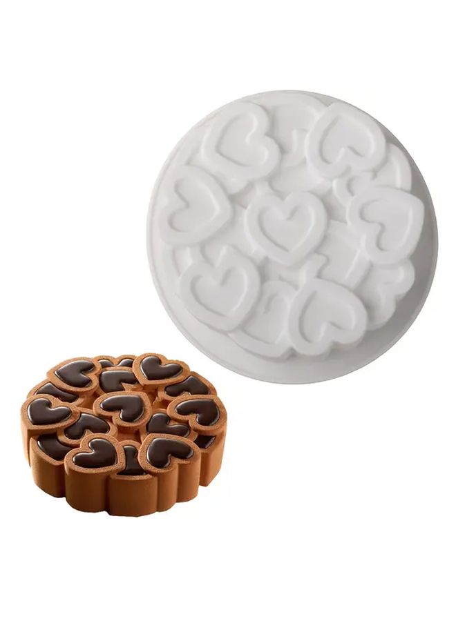 Silicone Heart Cake Mold Oven Safe Baking Tool Single Rotating Love - Image 2
