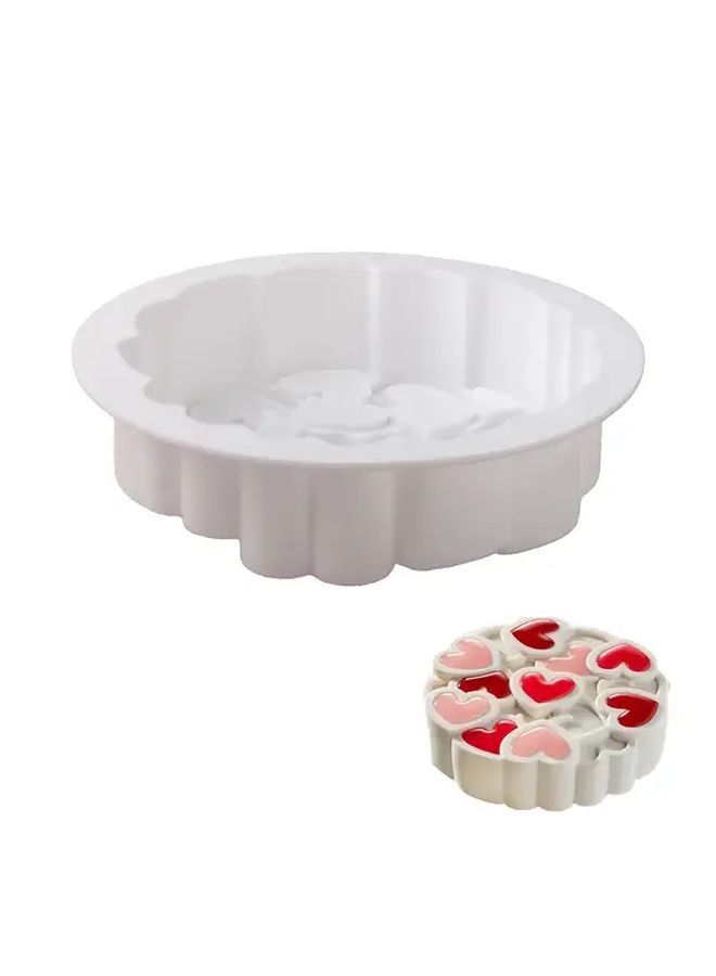 Silicone Heart Cake Mold Oven Safe Baking Tool Single Rotating Love - Image 4