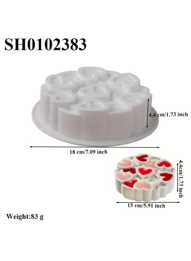 Silicone Heart Cake Mold Oven Safe Baking Tool Single Rotating Love - Image 3