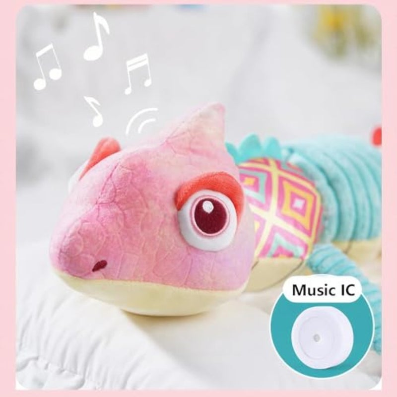 Infant Baby Musical Stuffed Animal Activity Soft Toys 0 to 12 Months, Musical Stuffed Animal Toys for 0-3-6-12 Months, Soft Sensory Toys with Crinkle and Rattles, Tummy Time Toys for Newborn Boys Girls - Image 2