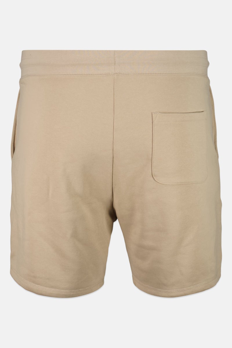 Celio Men Solid Basic Shorts, Taupe - Image 4