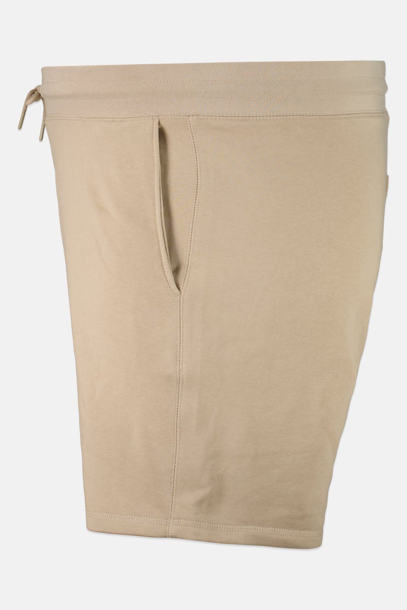 Celio Men Solid Basic Shorts, Taupe - Image 2