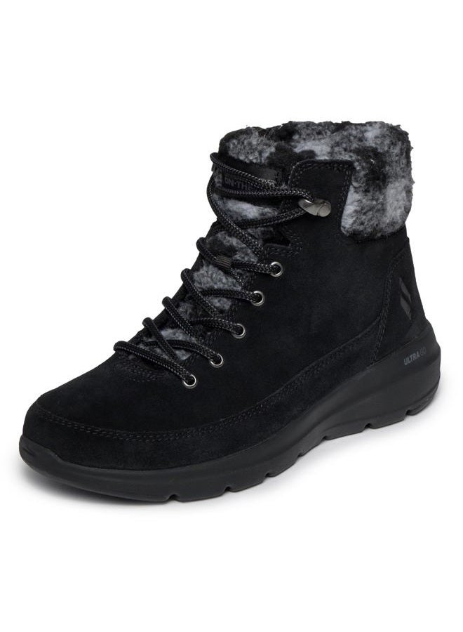SKECHERS Women's Fashion Boot, Black/Gray, 9 - Image 4