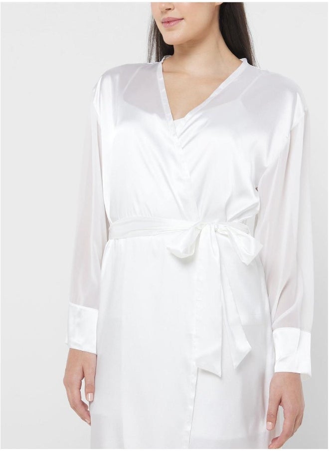 La Senza Tie Detail Robe  - Image 3