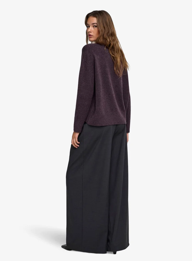 Only Onlalivia Long Sleeve High-Low Knit Sweater