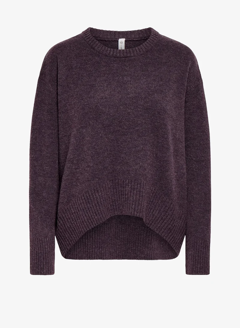 Only  Onlalivia Long Sleeve High-Low Knit Sweater for Women | Best Price UAE