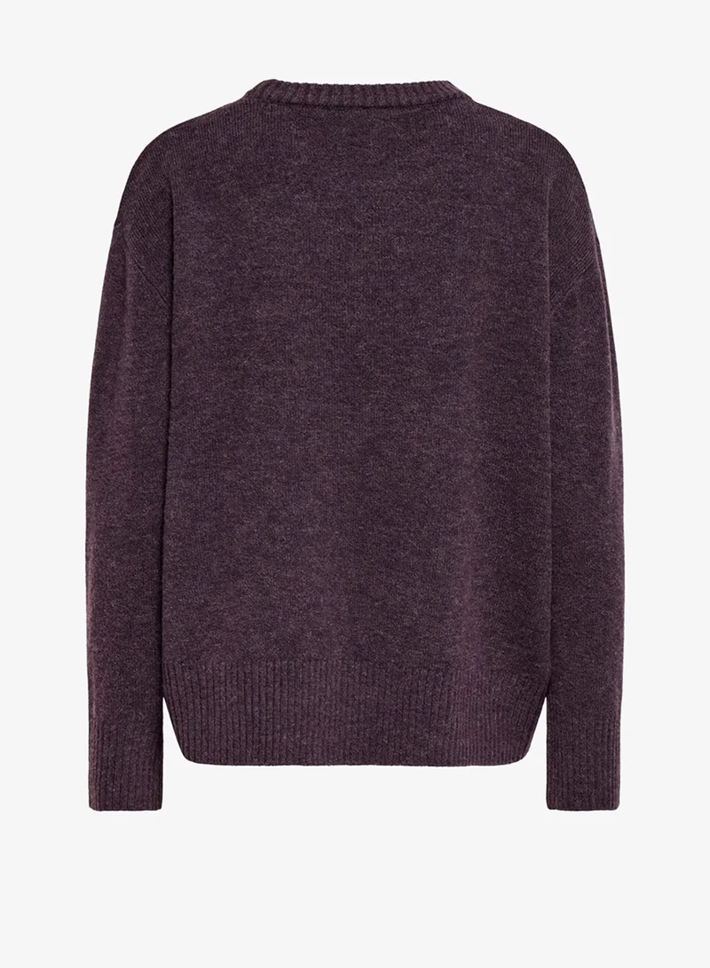 Only  Onlalivia Long Sleeve High-Low Knit Sweater for Women | Best Price UAE